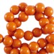 Acrylic beads 8mm round Shiny Rusty orange
